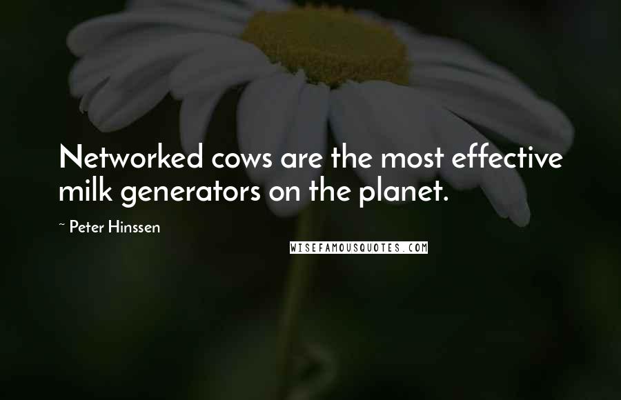 Peter Hinssen Quotes: Networked cows are the most effective milk generators on the planet.