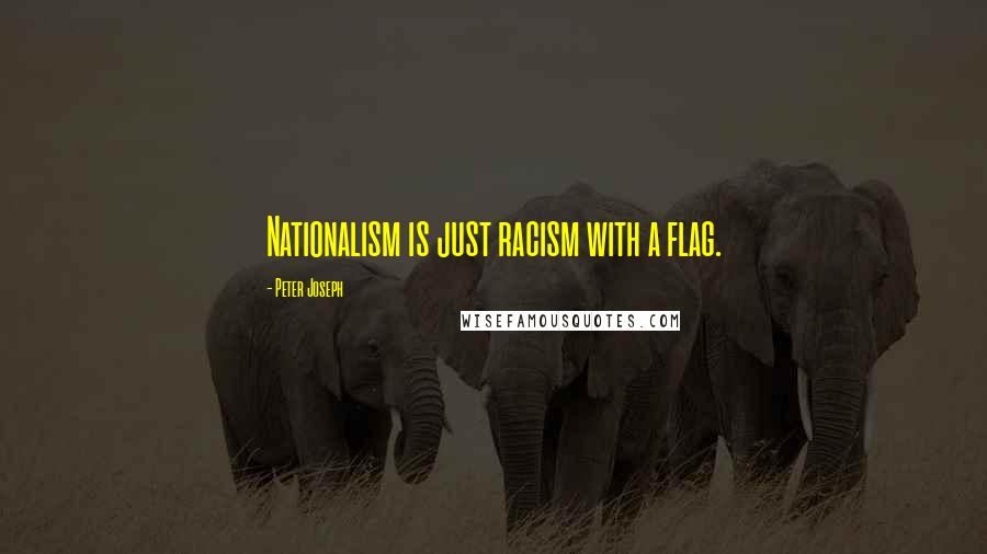 Peter Joseph Quotes: Nationalism is just racism with a flag.