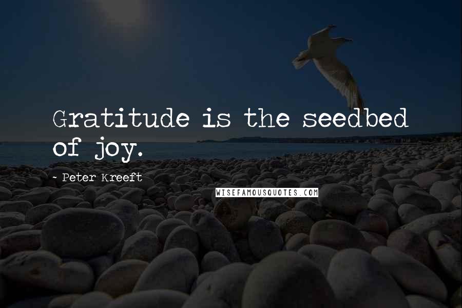 Peter Kreeft Quotes: Gratitude is the seedbed of joy.