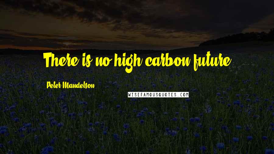 Peter Mandelson Quotes: There is no high-carbon future