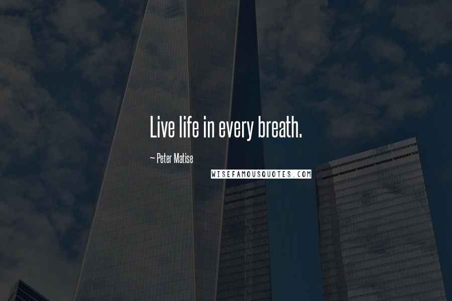 Peter Matise Quotes: Live life in every breath.