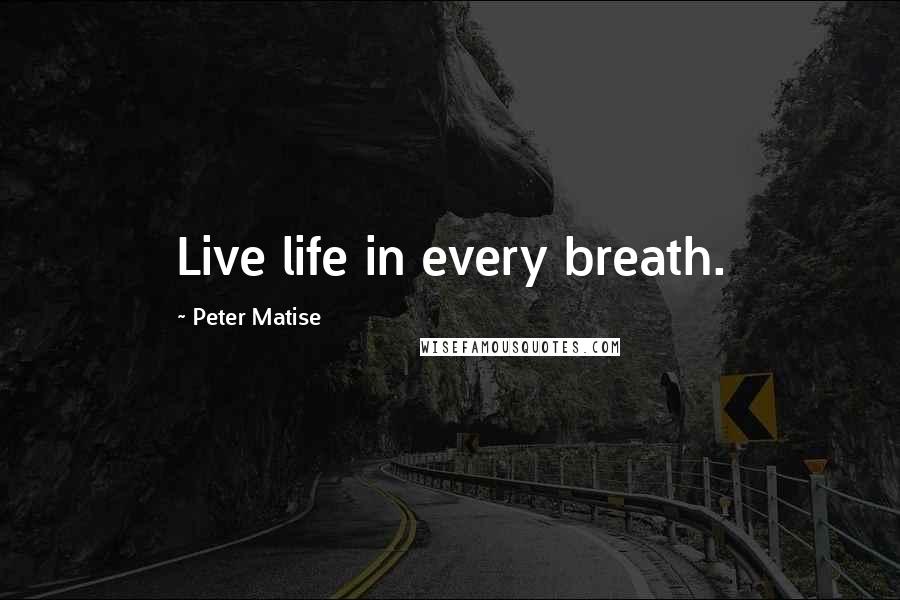 Peter Matise Quotes: Live life in every breath.