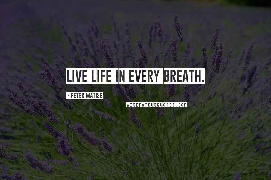 Peter Matise Quotes: Live life in every breath.
