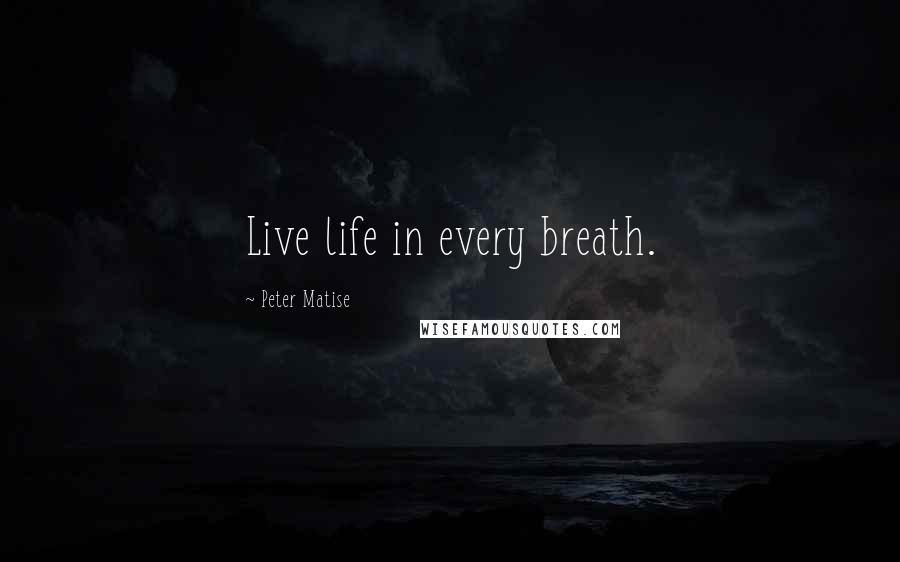 Peter Matise Quotes: Live life in every breath.