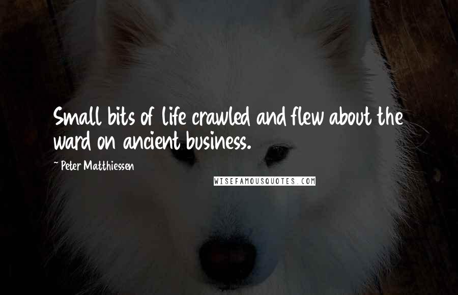 Peter Matthiessen Quotes: Small bits of life crawled and flew about the ward on ancient business.