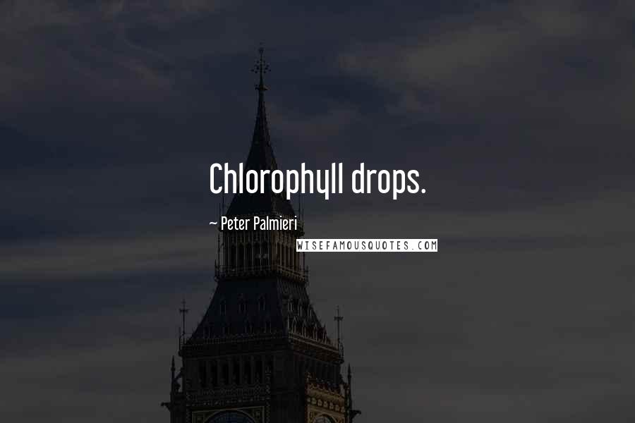 Peter Palmieri Quotes: Chlorophyll drops.