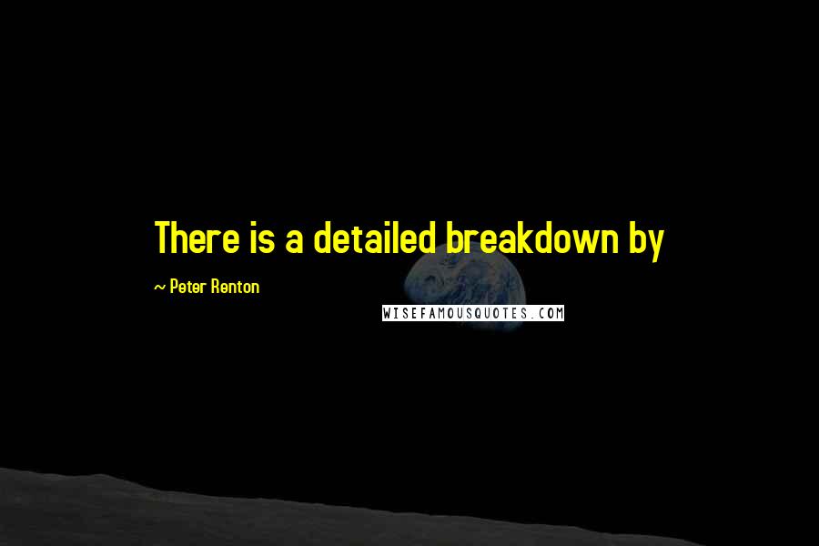 Peter Renton Quotes: There is a detailed breakdown by