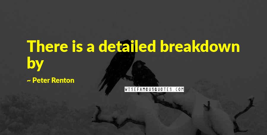 Peter Renton Quotes: There is a detailed breakdown by