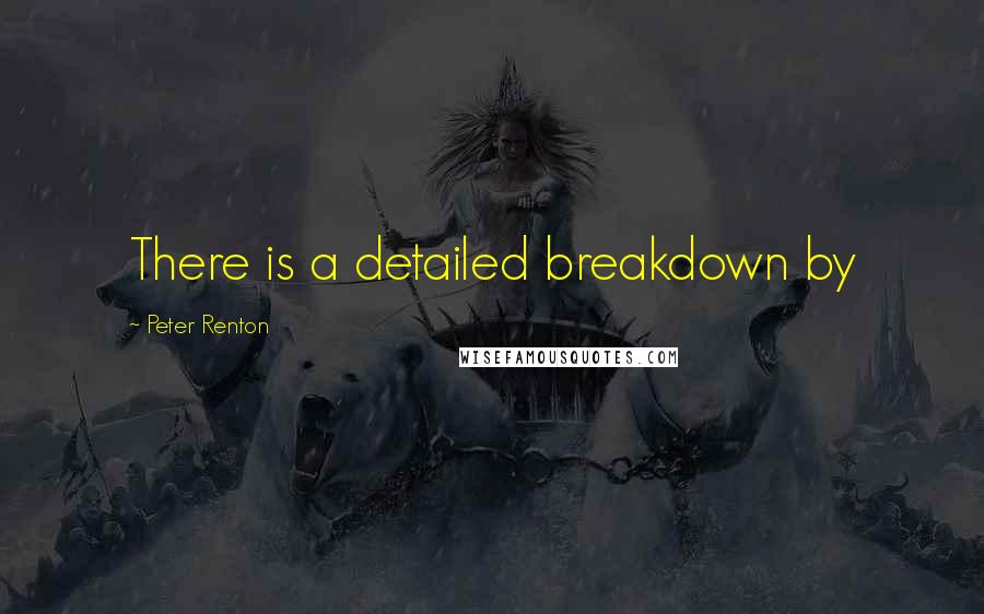 Peter Renton Quotes: There is a detailed breakdown by