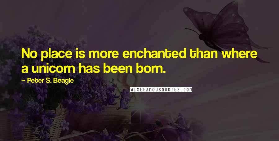 Peter S. Beagle Quotes: No place is more enchanted than where a unicorn has been born.