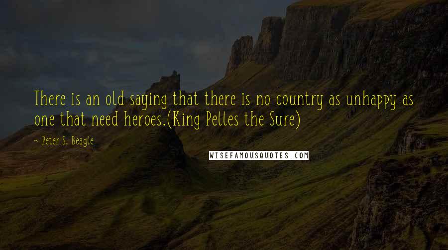 Peter S. Beagle Quotes: There is an old saying that there is no country as unhappy as one that need heroes.(King Pelles the Sure)