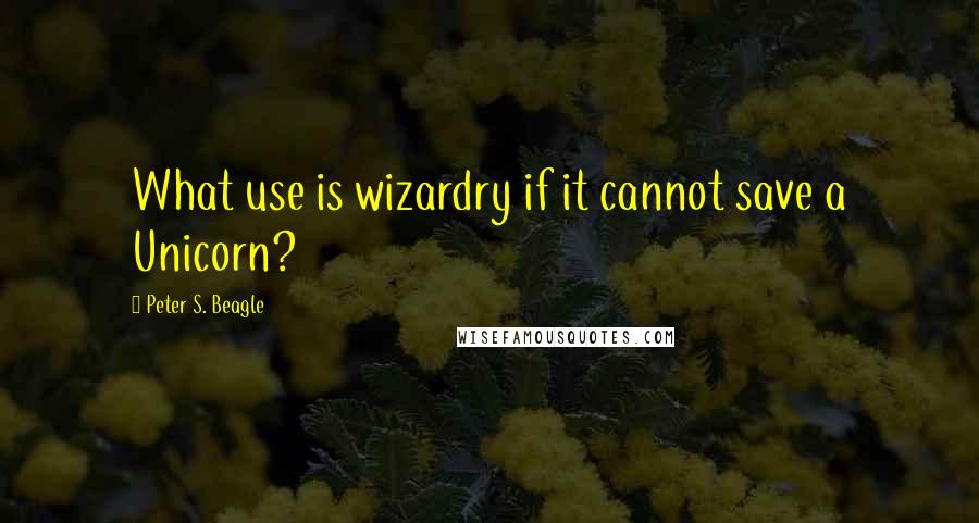 Peter S. Beagle Quotes: What use is wizardry if it cannot save a Unicorn?