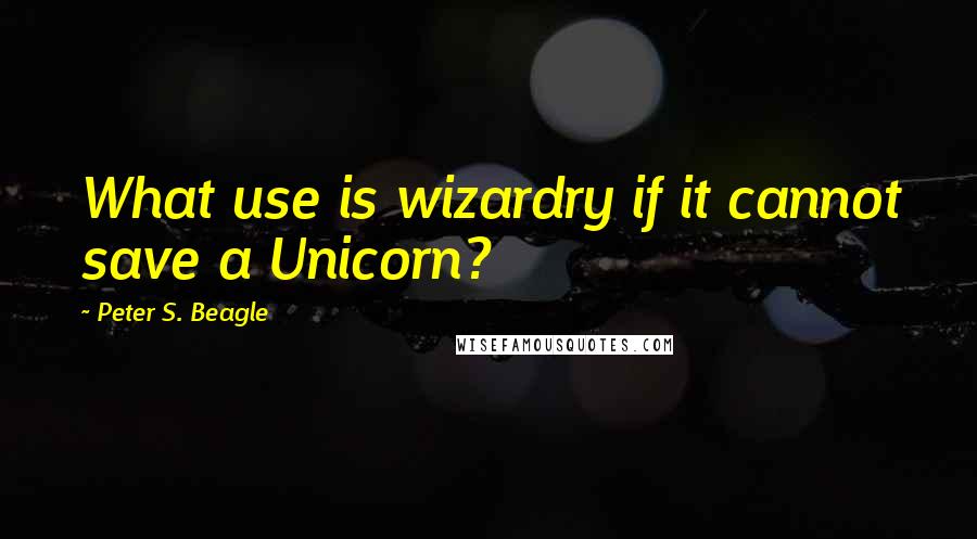 Peter S. Beagle Quotes: What use is wizardry if it cannot save a Unicorn?