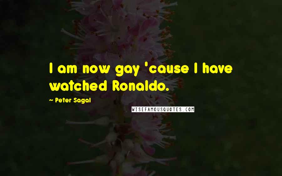 Peter Sagal Quotes: I am now gay 'cause I have watched Ronaldo.