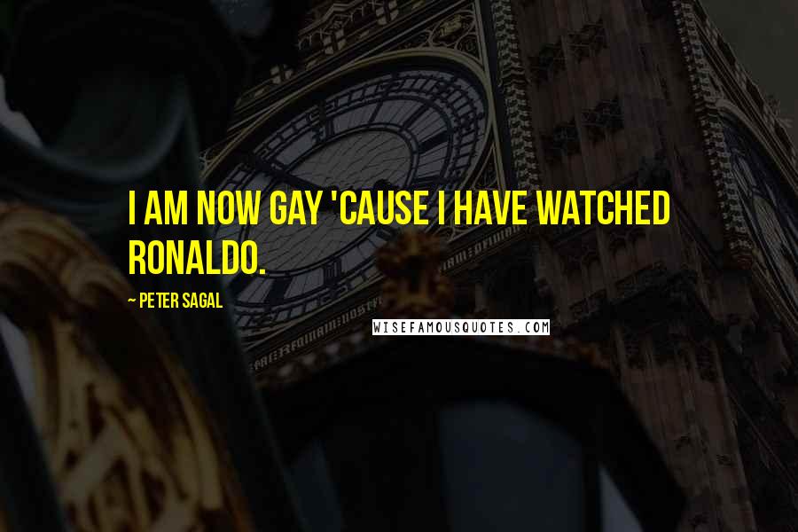 Peter Sagal Quotes: I am now gay 'cause I have watched Ronaldo.
