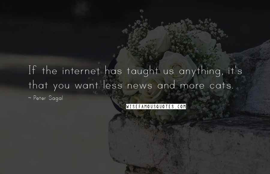 Peter Sagal Quotes: If the internet has taught us anything, it's that you want less news and more cats.