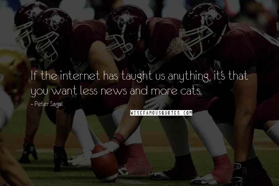 Peter Sagal Quotes: If the internet has taught us anything, it's that you want less news and more cats.