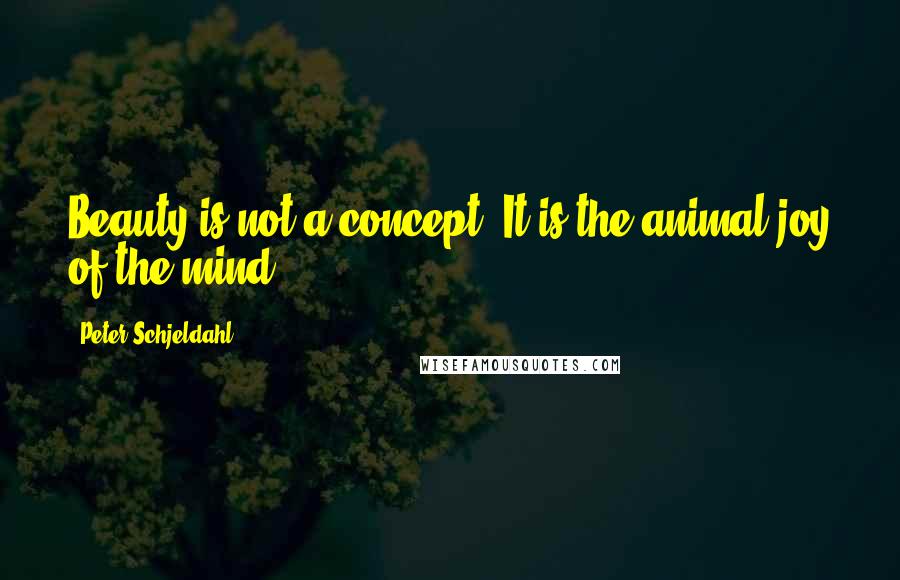 Peter Schjeldahl Quotes: Beauty is not a concept. It is the animal joy of the mind.