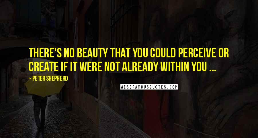 Peter Shepherd Quotes: There's no beauty that you could perceive or create if it were not already within you ...