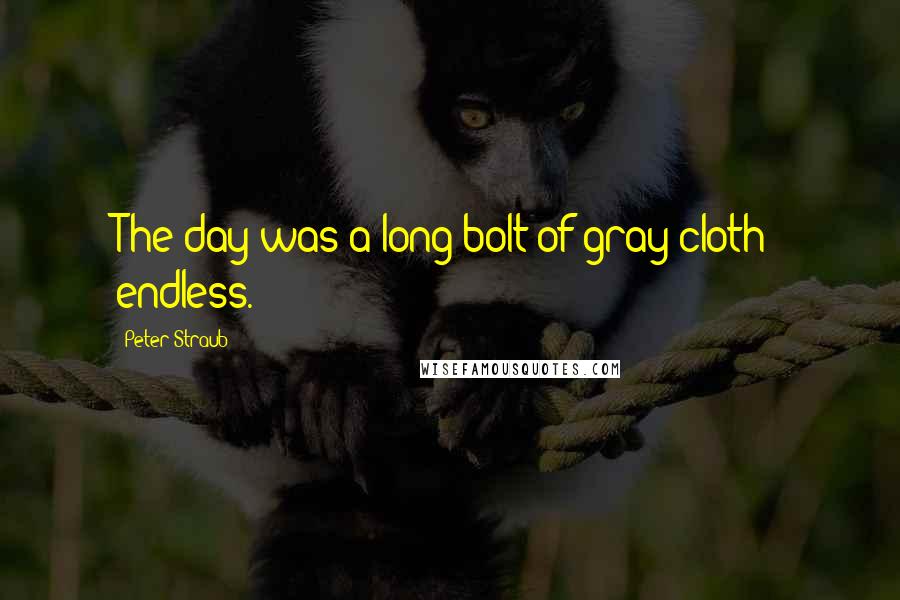 Peter Straub Quotes: The day was a long bolt of gray cloth; endless.