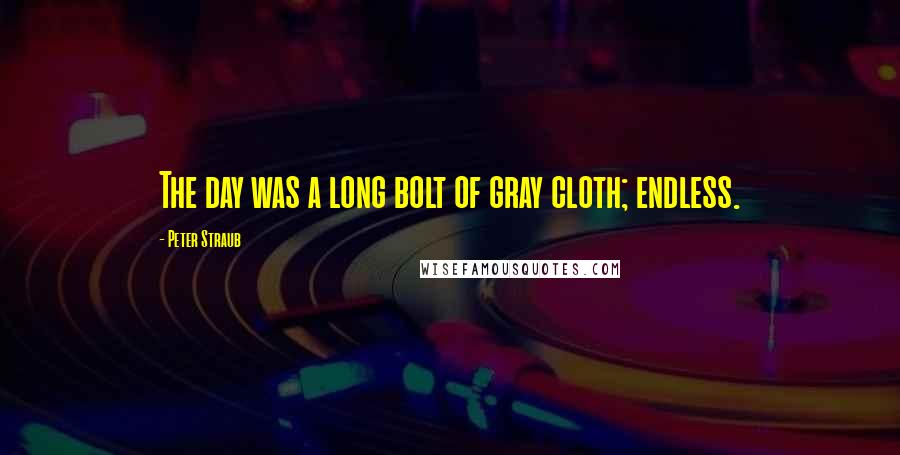 Peter Straub Quotes: The day was a long bolt of gray cloth; endless.