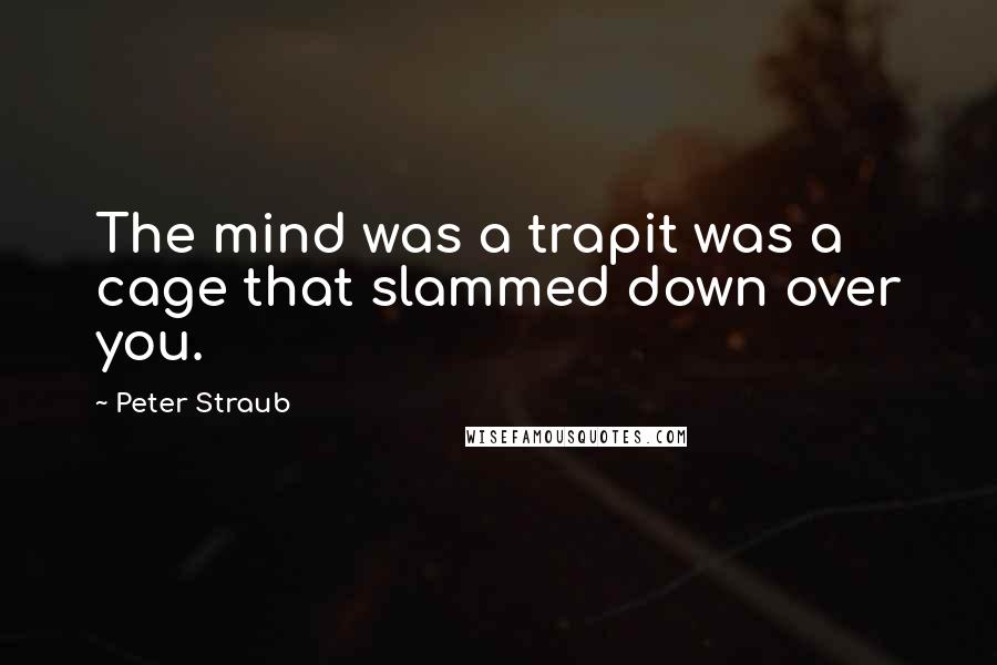 Peter Straub Quotes: The mind was a trapit was a cage that slammed down over you.
