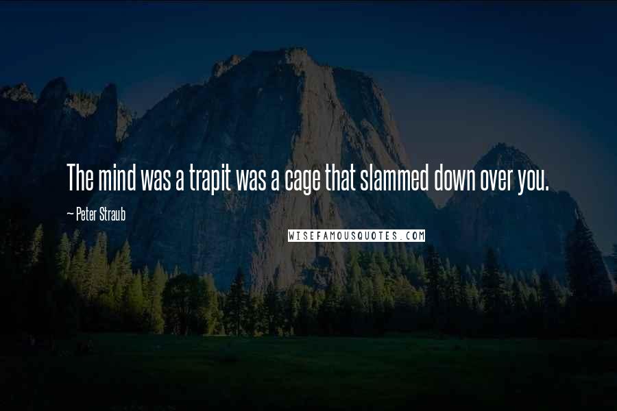 Peter Straub Quotes: The mind was a trapit was a cage that slammed down over you.