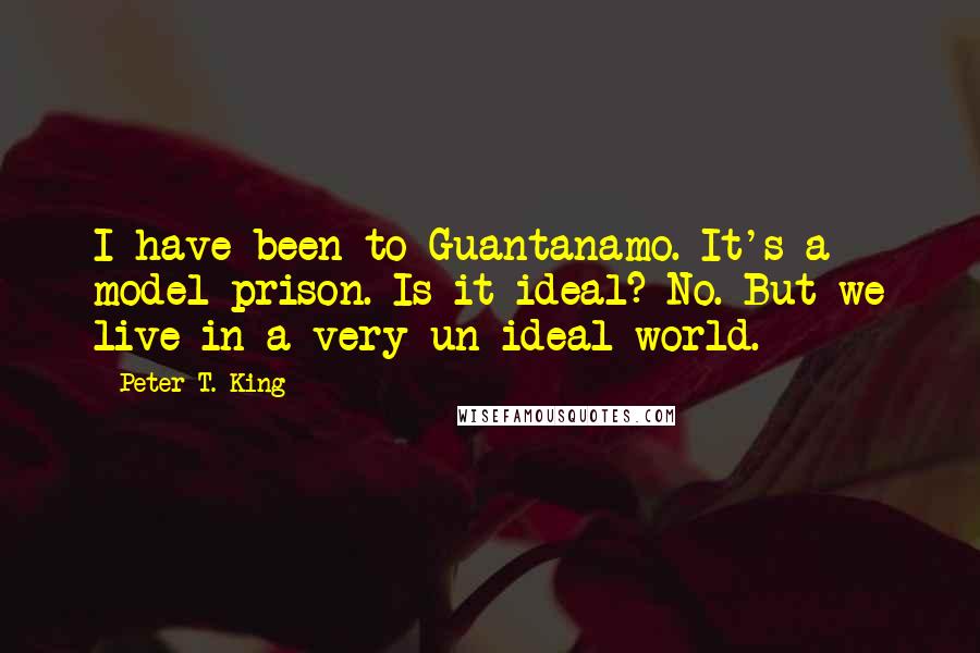 Peter T. King Quotes: I have been to Guantanamo. It's a model prison. Is it ideal? No. But we live in a very un-ideal world.