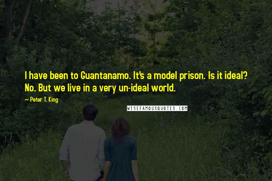 Peter T. King Quotes: I have been to Guantanamo. It's a model prison. Is it ideal? No. But we live in a very un-ideal world.