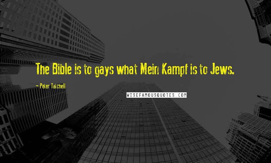 Peter Tatchell Quotes: The Bible is to gays what Mein Kampf is to Jews.