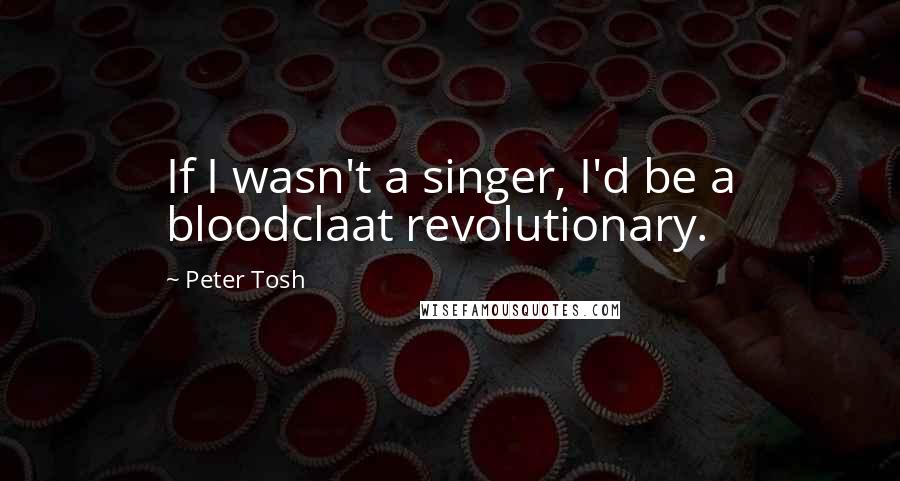 Peter Tosh Quotes: If I wasn't a singer, I'd be a bloodclaat revolutionary.