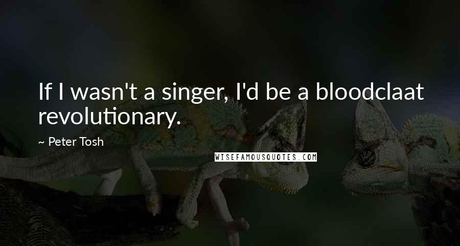 Peter Tosh Quotes: If I wasn't a singer, I'd be a bloodclaat revolutionary.