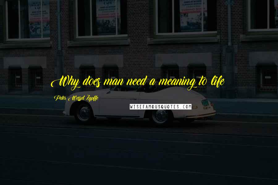 Peter Wessel Zapffe Quotes: Why does man need a meaning to life?