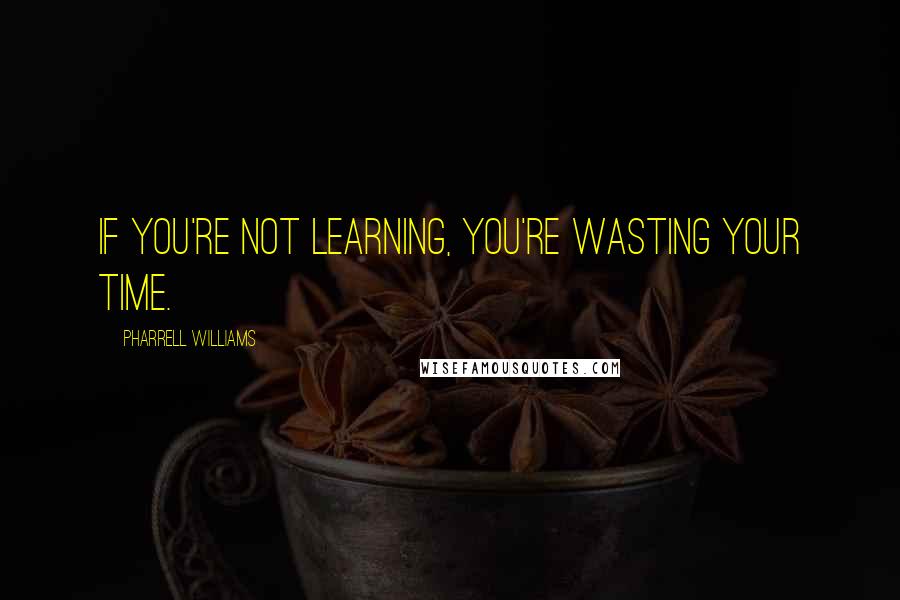 Pharrell Williams Quotes: If you're not learning, you're wasting your time.