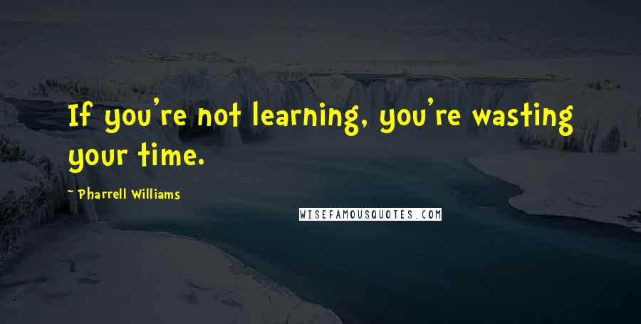 Pharrell Williams Quotes: If you're not learning, you're wasting your time.