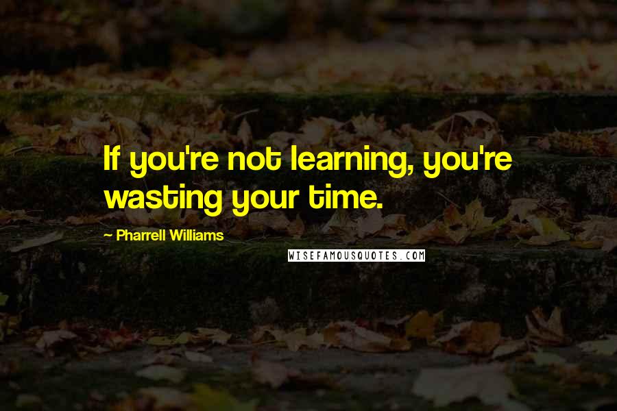 Pharrell Williams Quotes: If you're not learning, you're wasting your time.