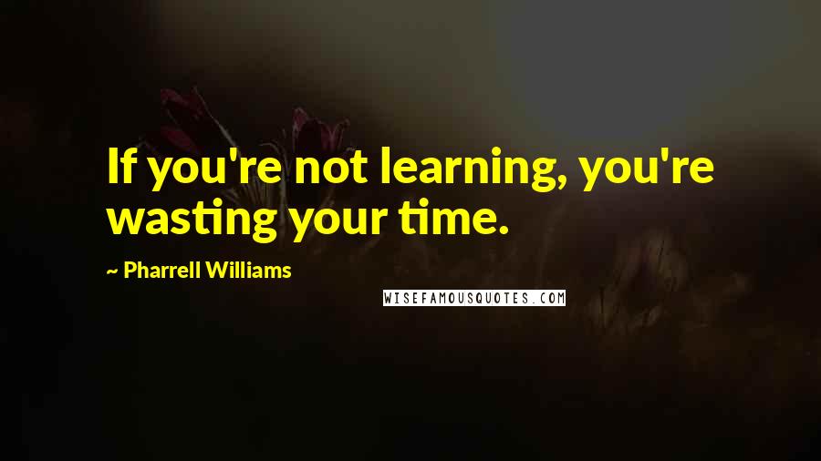 Pharrell Williams Quotes: If you're not learning, you're wasting your time.