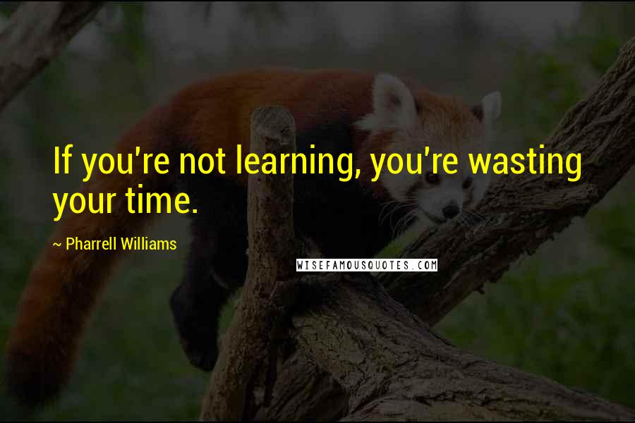 Pharrell Williams Quotes: If you're not learning, you're wasting your time.