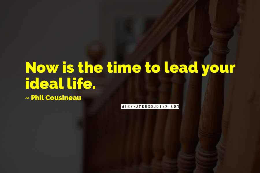 Phil Cousineau Quotes: Now is the time to lead your ideal life.