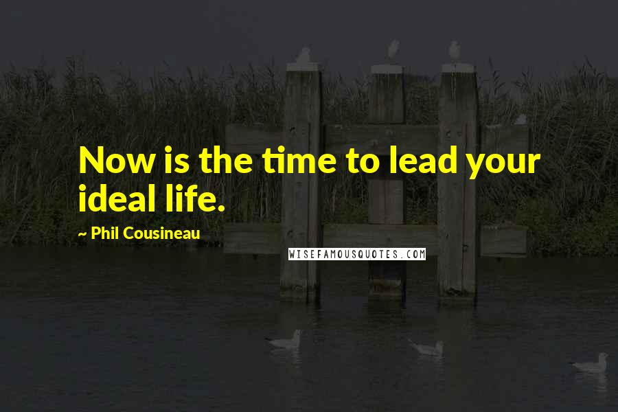 Phil Cousineau Quotes: Now is the time to lead your ideal life.