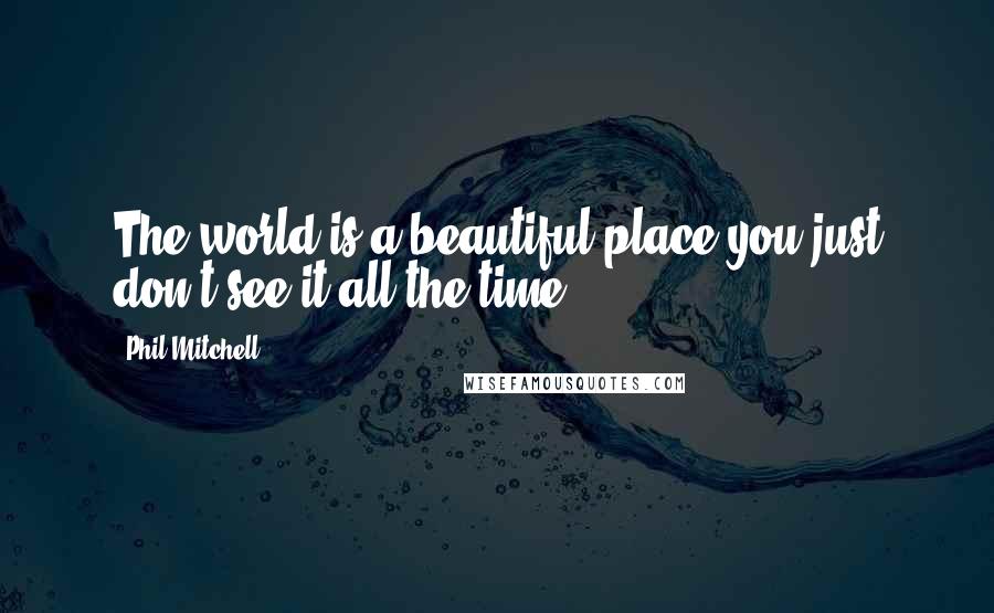 Phil Mitchell Quotes: The world is a beautiful place,you just don't see it all the time.