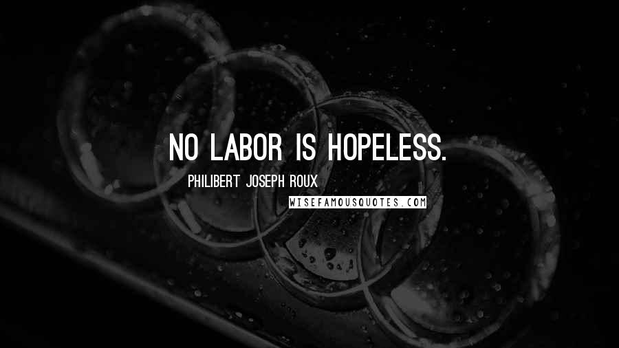 Philibert Joseph Roux Quotes: No labor is hopeless.