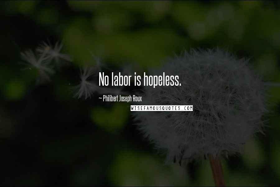 Philibert Joseph Roux Quotes: No labor is hopeless.