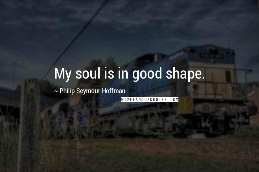 Philip Seymour Hoffman Quotes: My soul is in good shape.