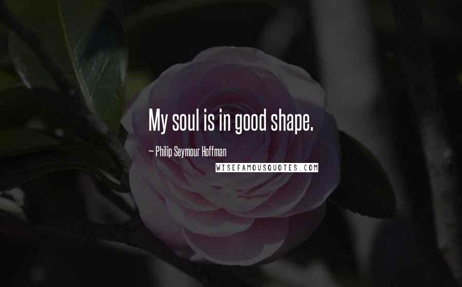 Philip Seymour Hoffman Quotes: My soul is in good shape.