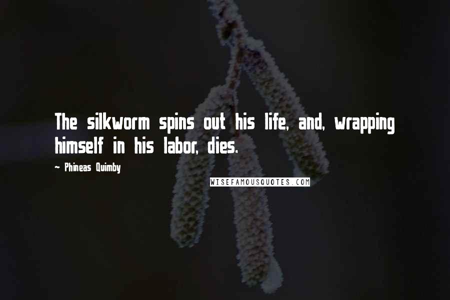 Phineas Quimby Quotes: The silkworm spins out his life, and, wrapping himself in his labor, dies.