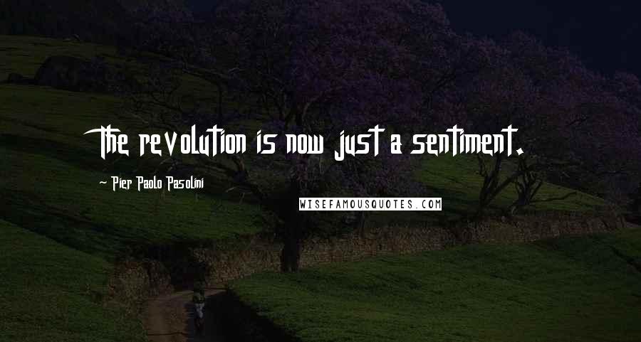 Pier Paolo Pasolini Quotes: The revolution is now just a sentiment.