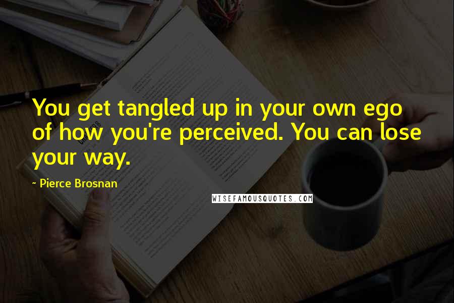 Pierce Brosnan Quotes: You get tangled up in your own ego of how you're perceived. You can lose your way.
