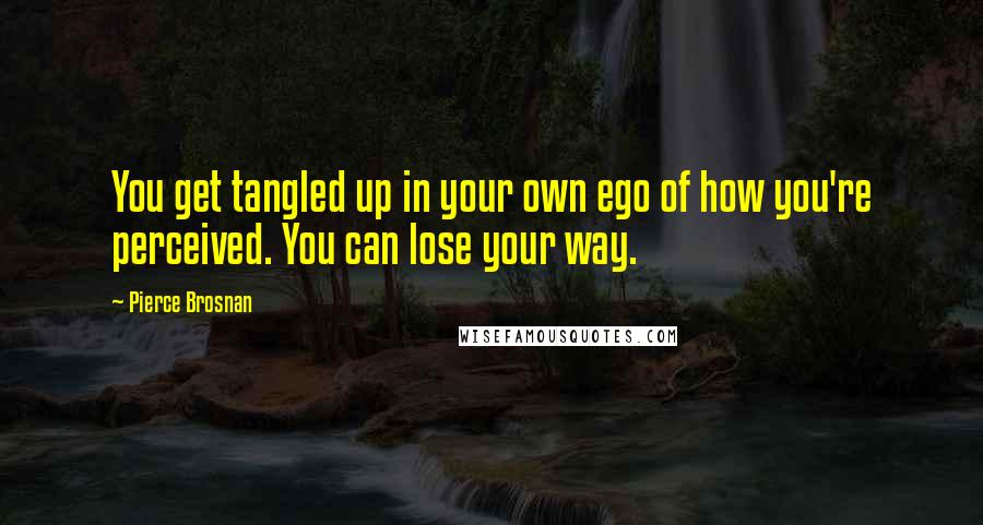 Pierce Brosnan Quotes: You get tangled up in your own ego of how you're perceived. You can lose your way.