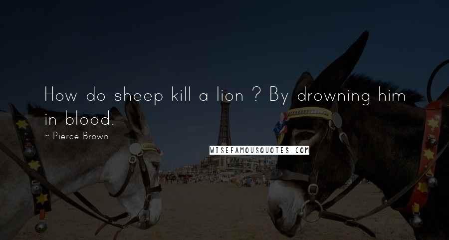 Pierce Brown Quotes: How do sheep kill a lion ? By drowning him in blood.